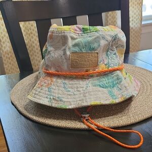 Parks Project Multicolor Floral Bucket Hat with Orange Chin Cord